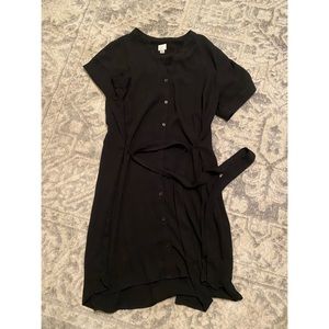 Black button up dress